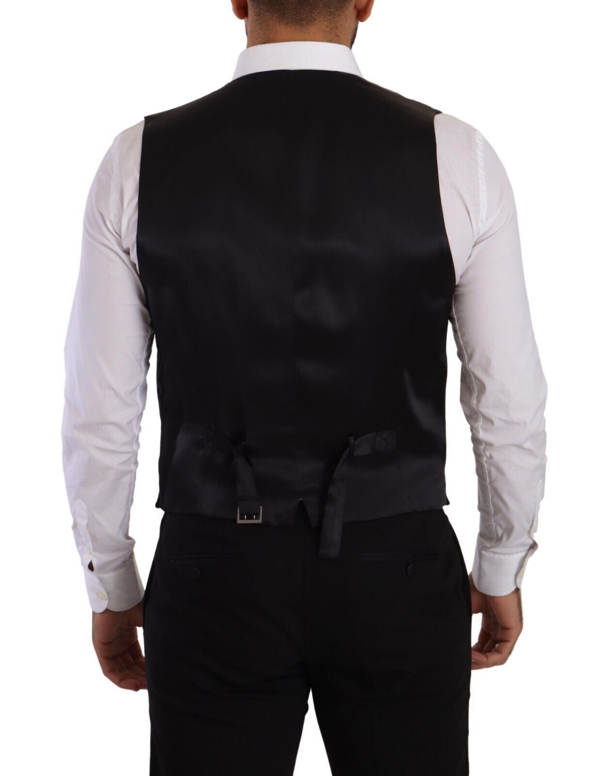 Grauer Samt Baumwolle Slim Fit Weste Weste