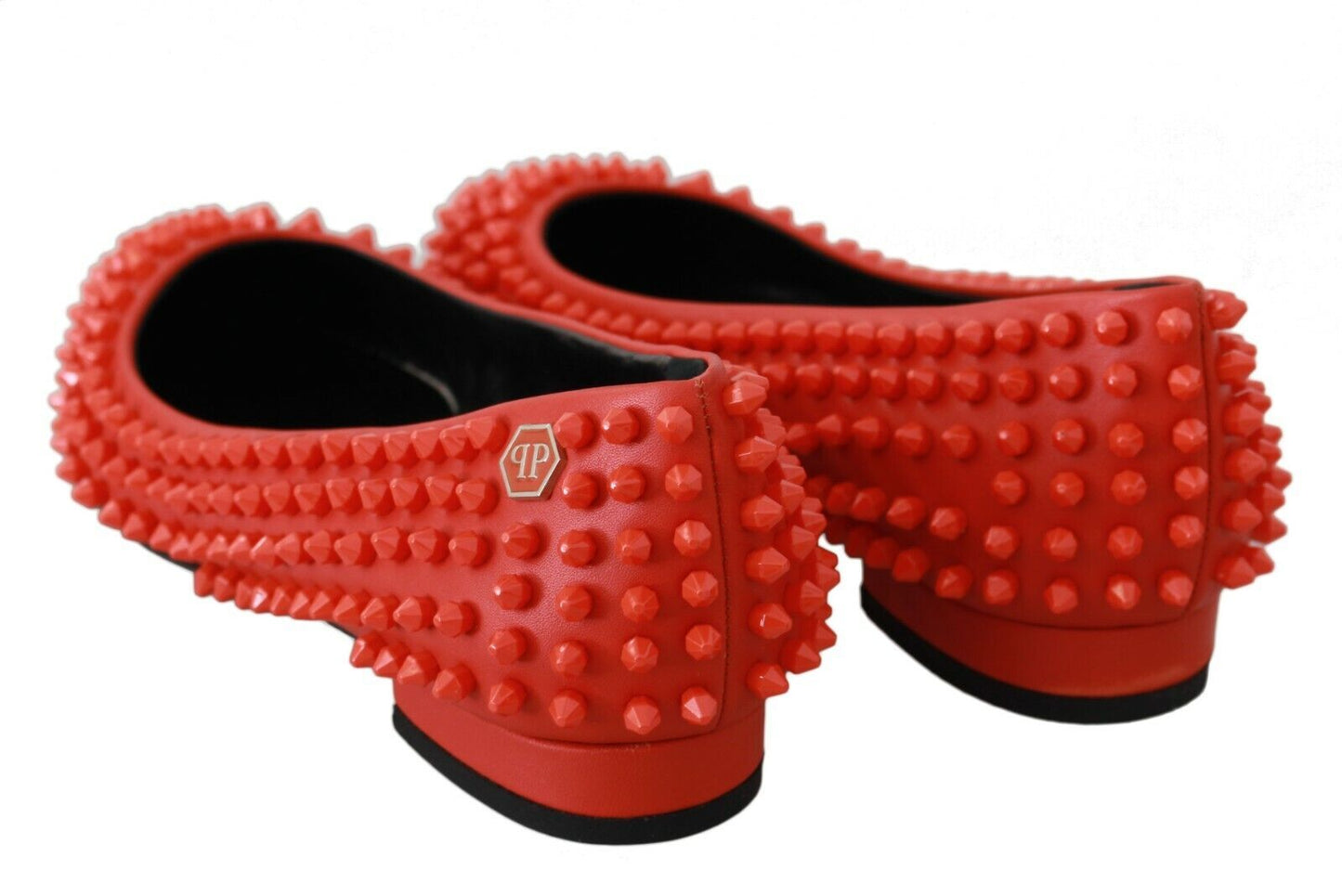 Orange Leder Ballerina WHAT I DO Flats Schuhe