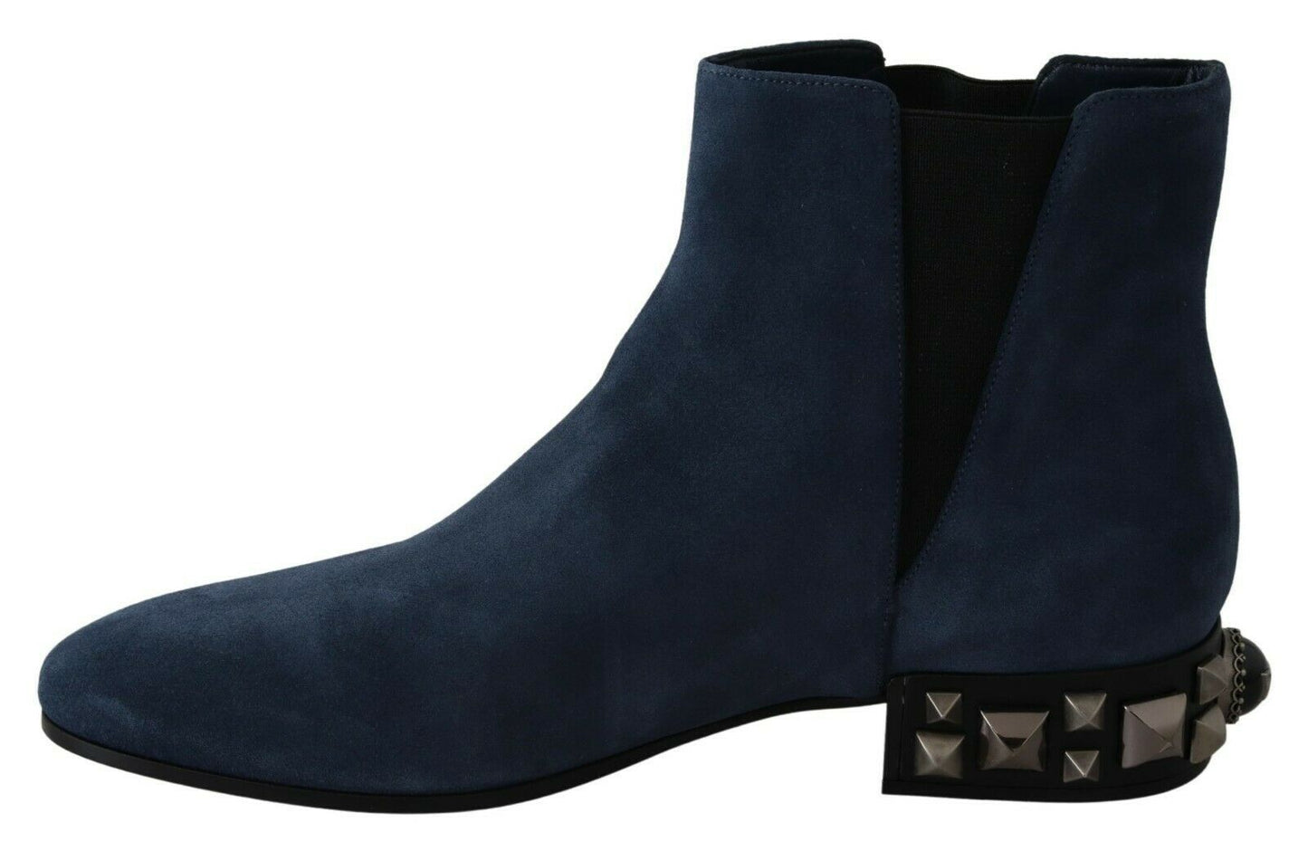 Blau Wildleder verschönert Nieten Stiefel Schuhe