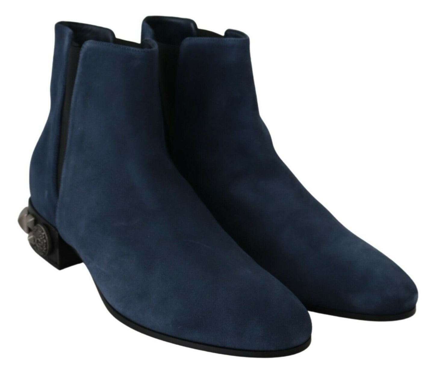Blau Wildleder verschönert Nieten Stiefel Schuhe