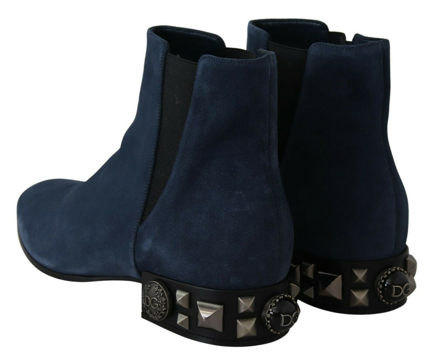 Blau Wildleder verschönert Nieten Stiefel Schuhe