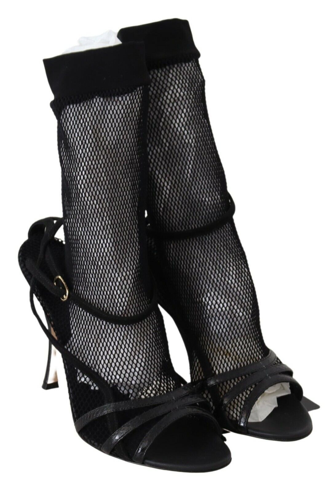 Schwarz Wildleder Kurzstiefel Sandalen Schuhe