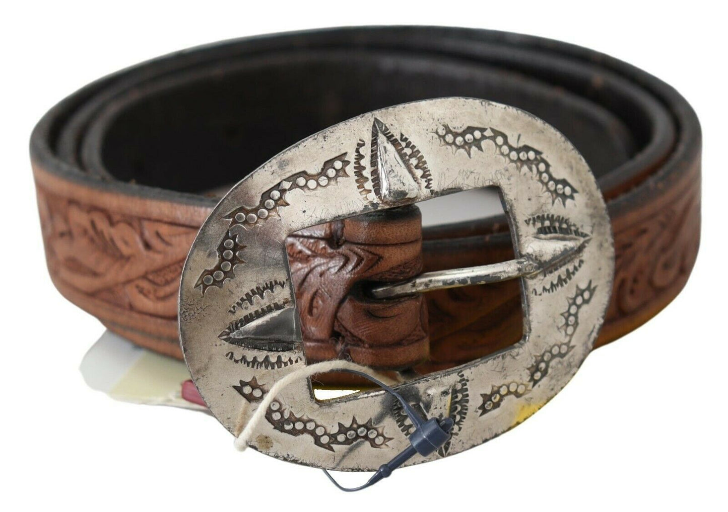 Braunes Leder Vintage Western Schnalle Taille Gürtel