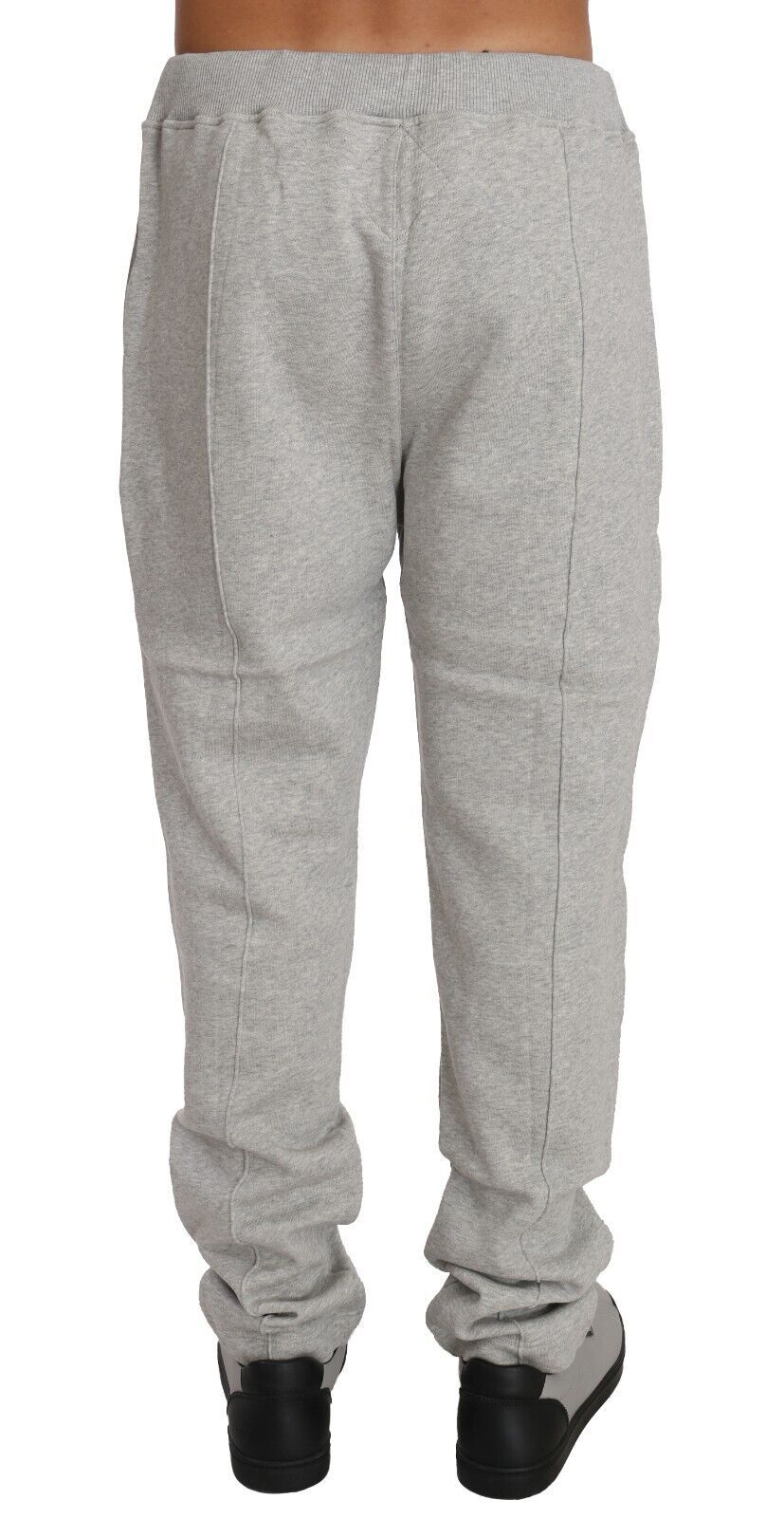 Graues Baumwollpullover-Hosen-Set Trainingsanzug