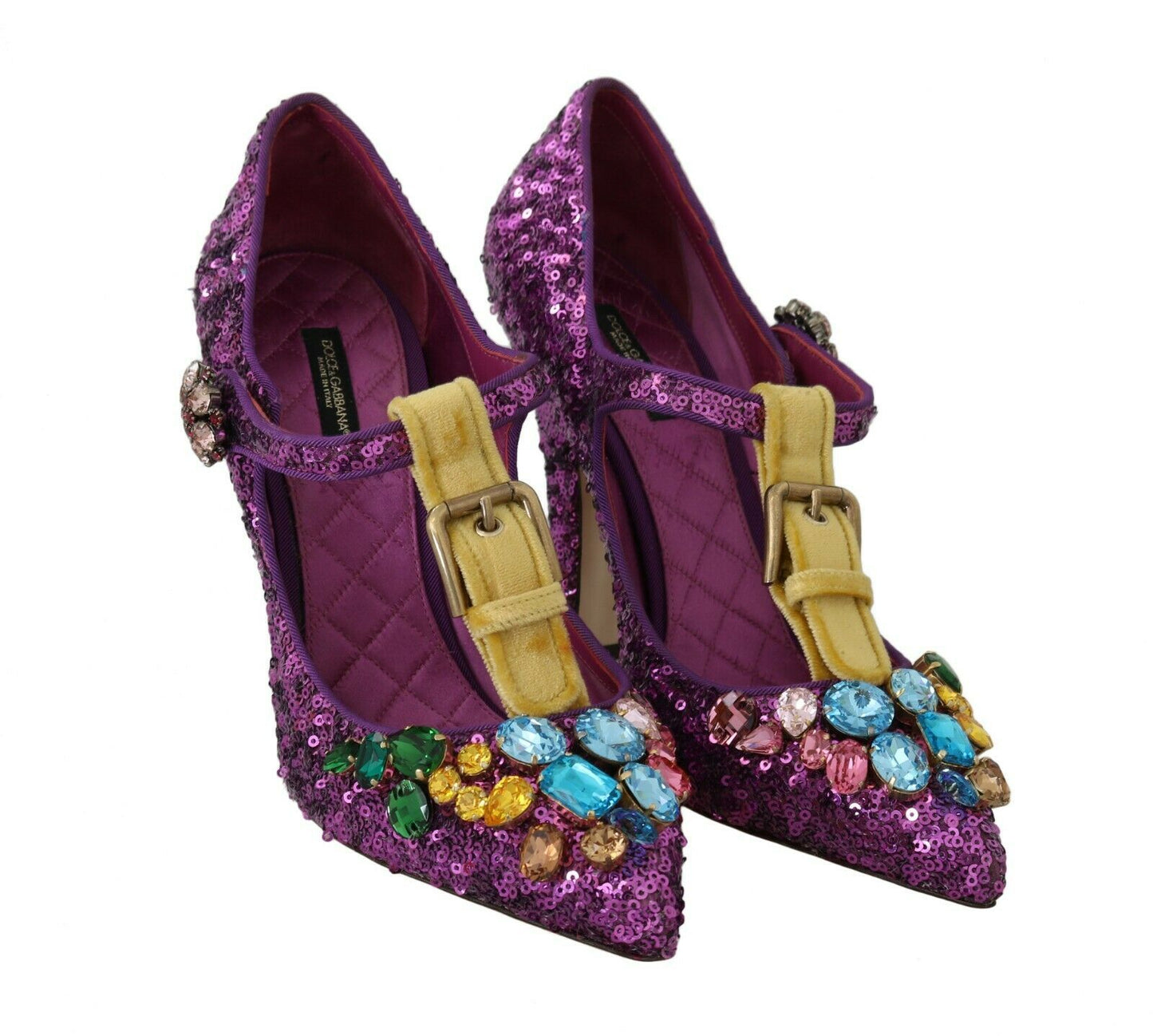 Lila Pailletten Leder Kristall Sandale Schuhe