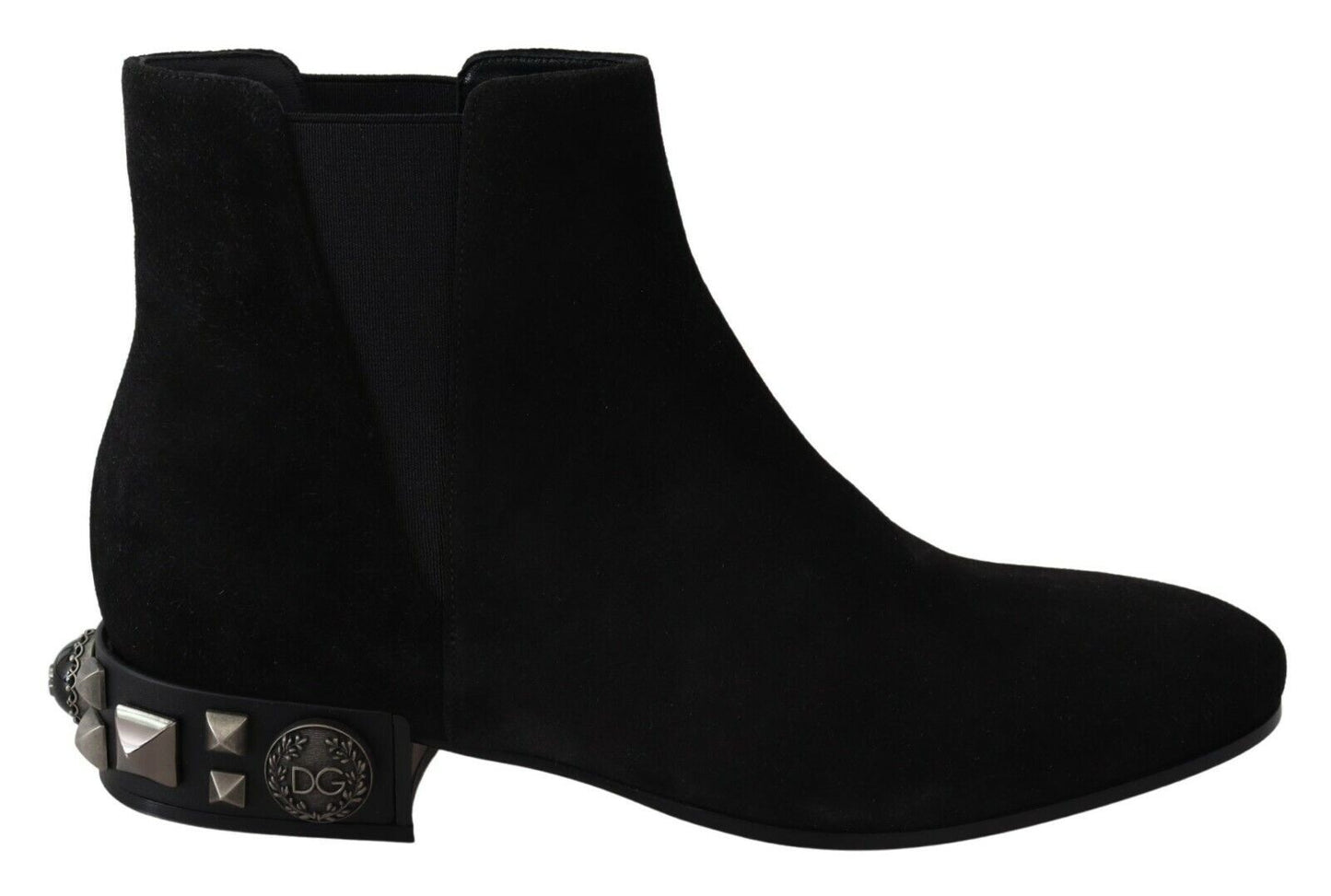 Schwarz Wildleder verschönert Nieten Stiefel Schuhe