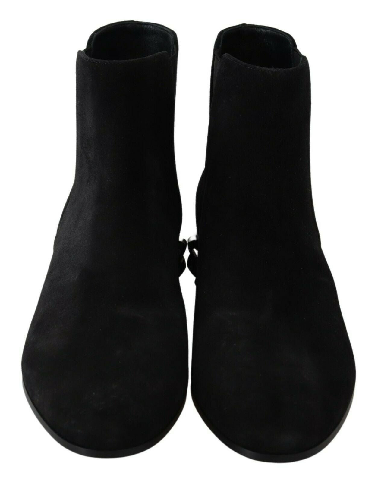 Schwarz Wildleder verschönert Nieten Stiefel Schuhe