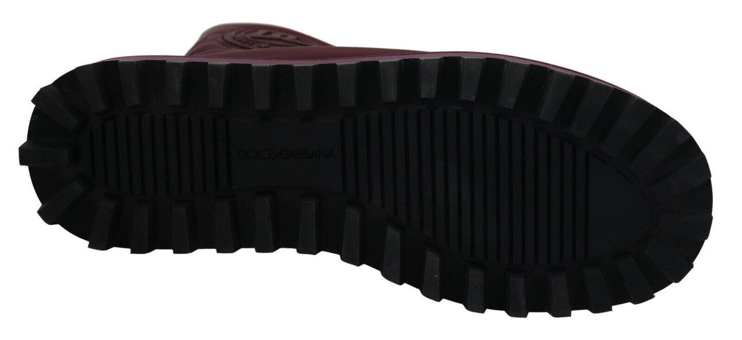 Bordeaux Nylonstiefel Gepolsterte Halbschuhe