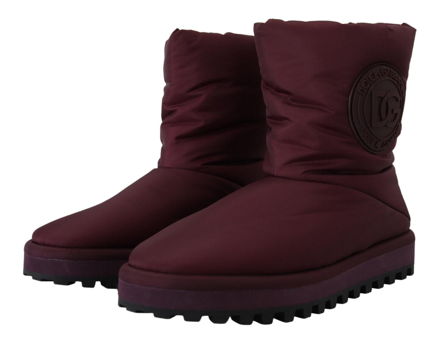 Bordeaux Nylonstiefel Gepolsterte Halbschuhe