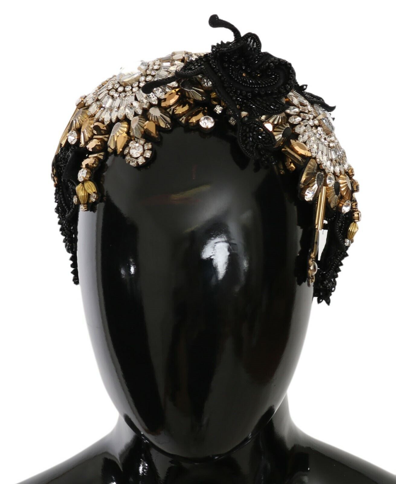 Weißgoldenes kristallbesetztes Diadem-Stirnband