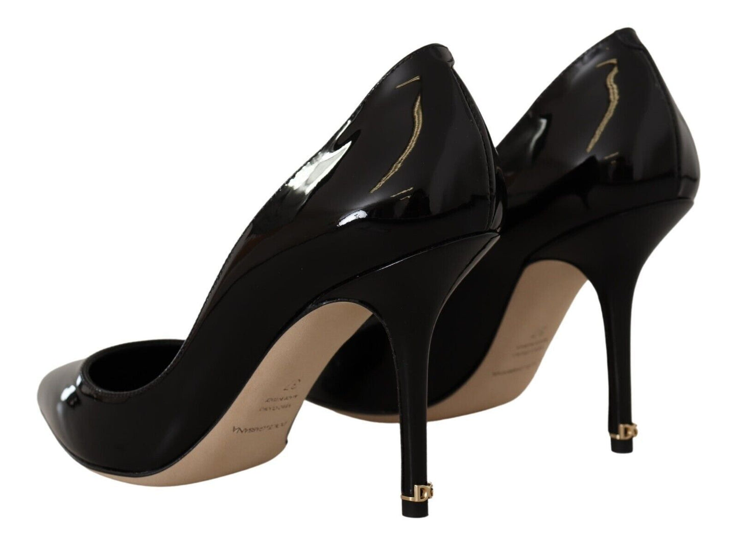 Schwarze Lackleder High Heels Pumps Schuhe