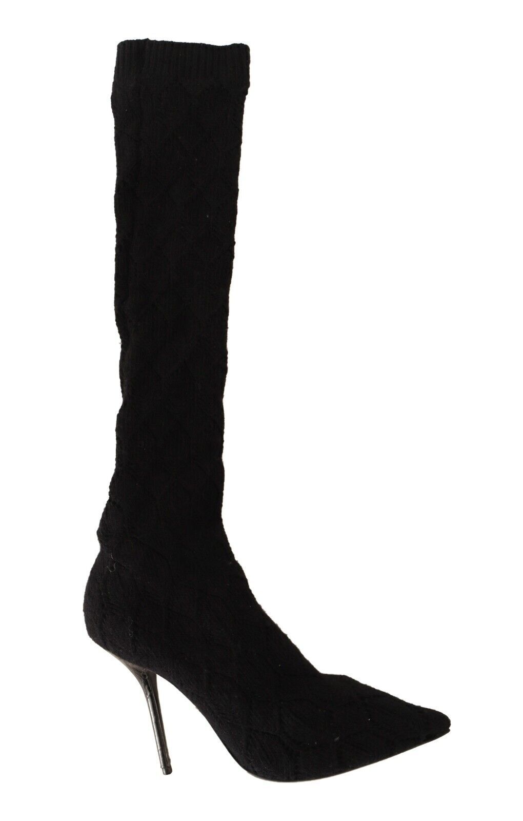 Schwarze Stretch-Socken Kniestrümpfe Schuhe