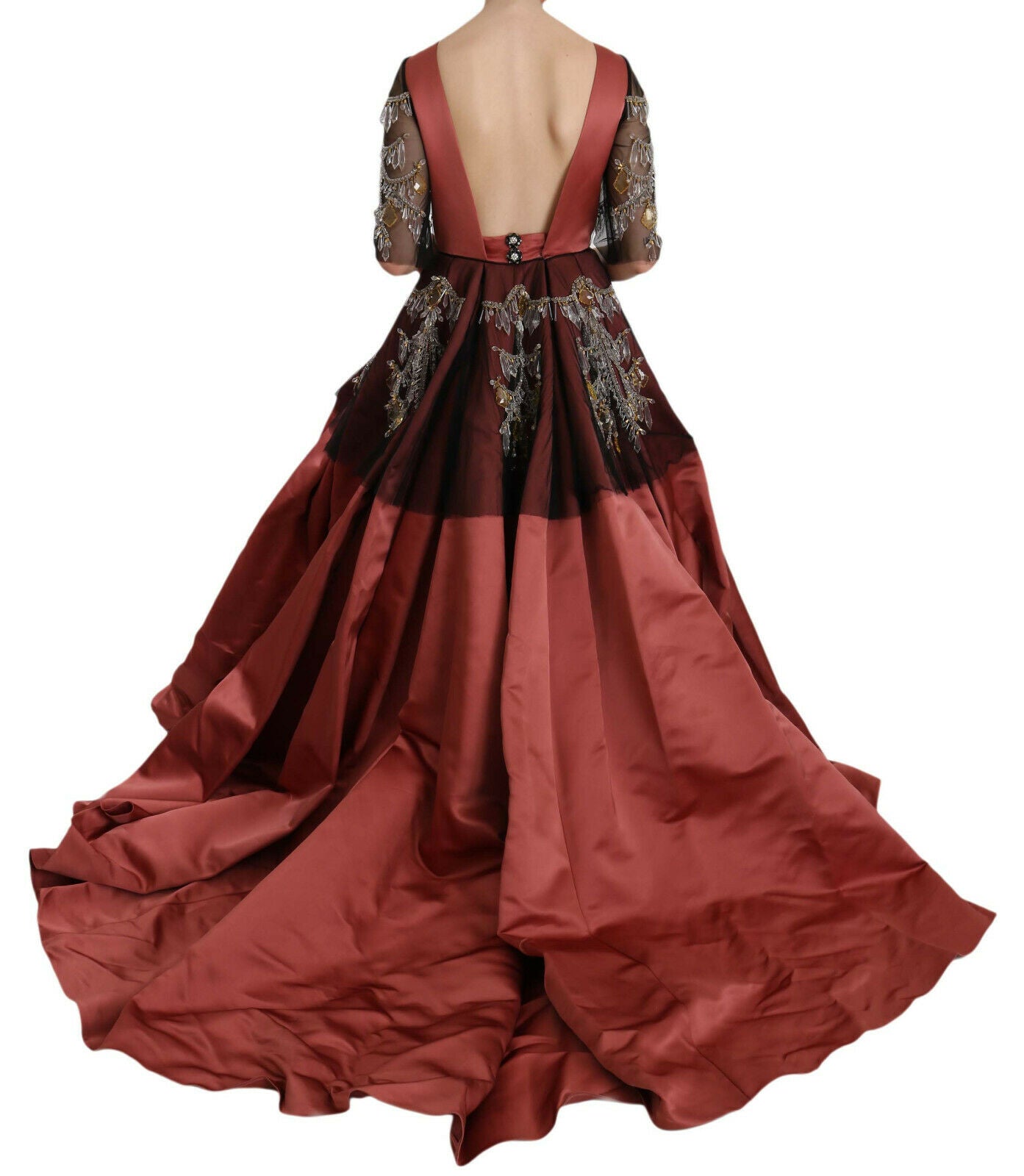 Kristall-Kronleuchter Seide Prinzessin Kleid Kleid