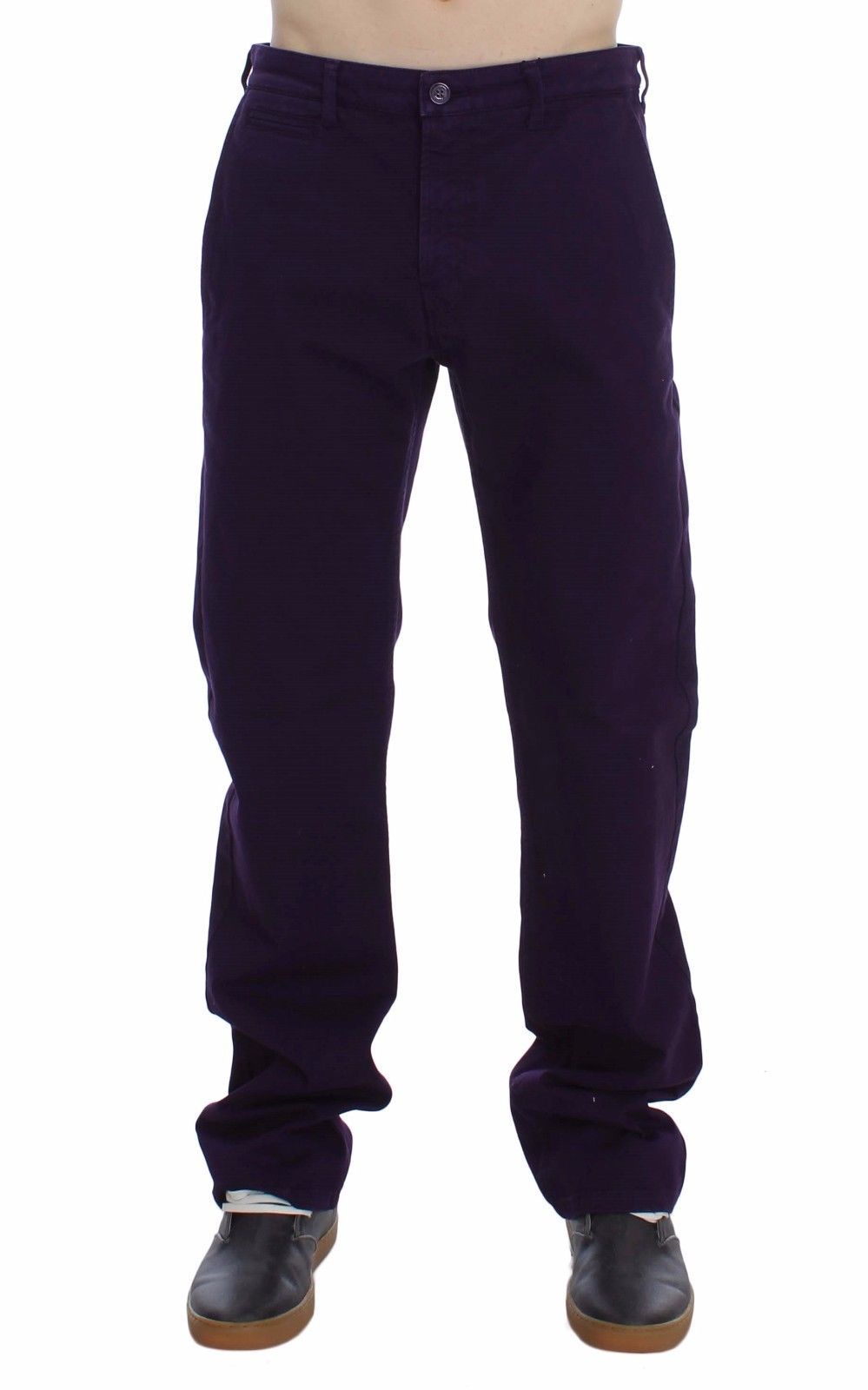 Lila Baumwolle Stretch Lila Fit Hose