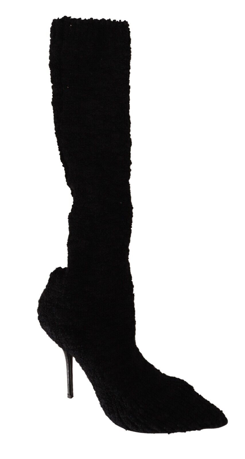 Schwarze Stretch-Socken Kniestrümpfe Schuhe