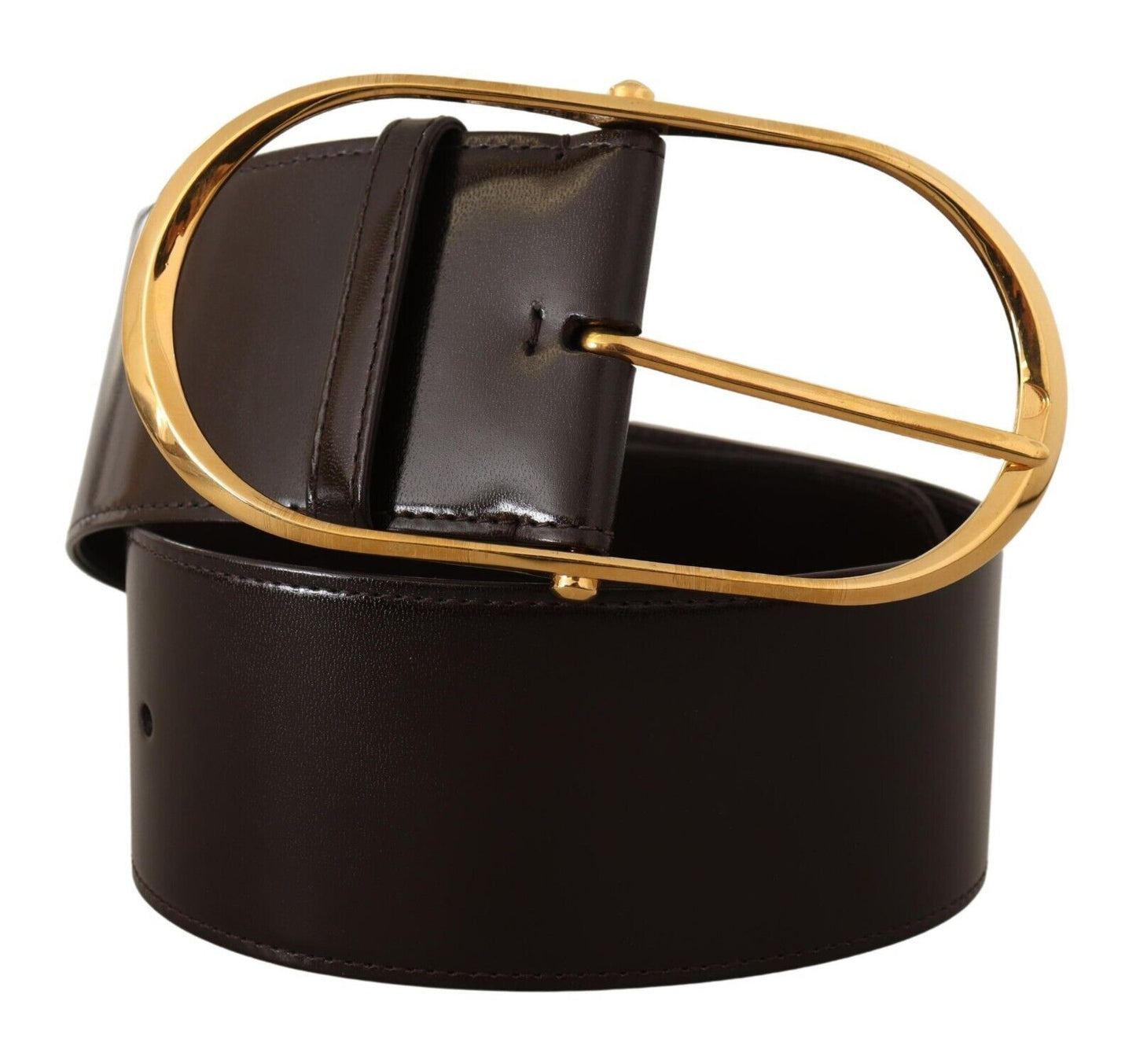 Schwarzes Leder Gold Metall Breite Taille Schnalle Gürtel