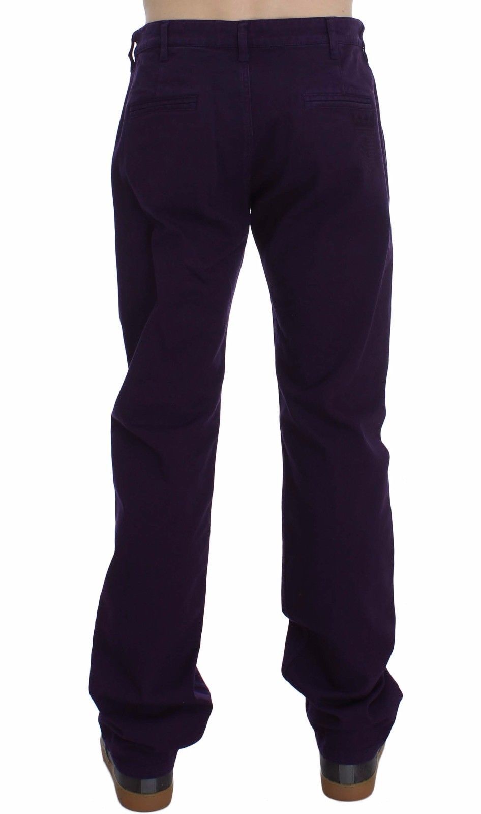 Lila Baumwolle Stretch Lila Fit Hose