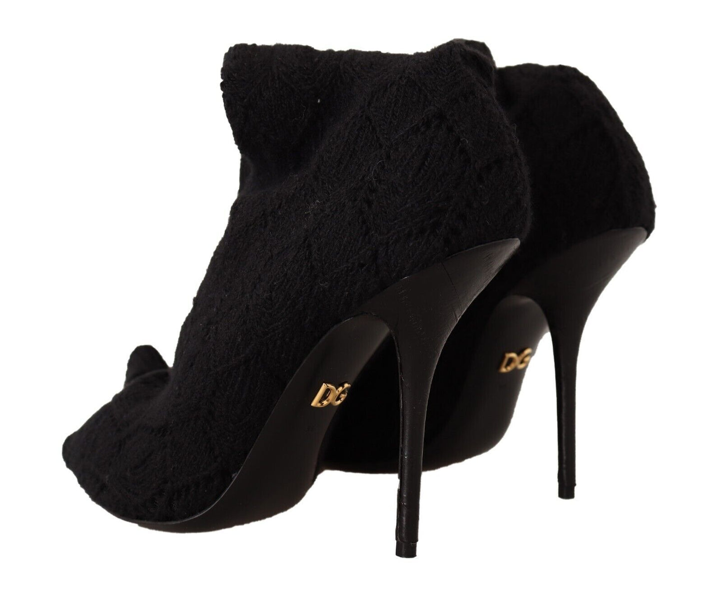 Schwarze Stretch-Socken Kniestrümpfe Schuhe