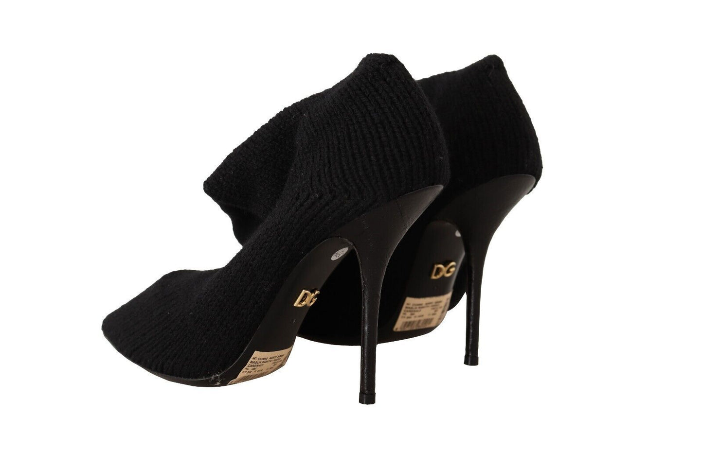 Schwarze Stretch-Socken Kniestrümpfe Schuhe