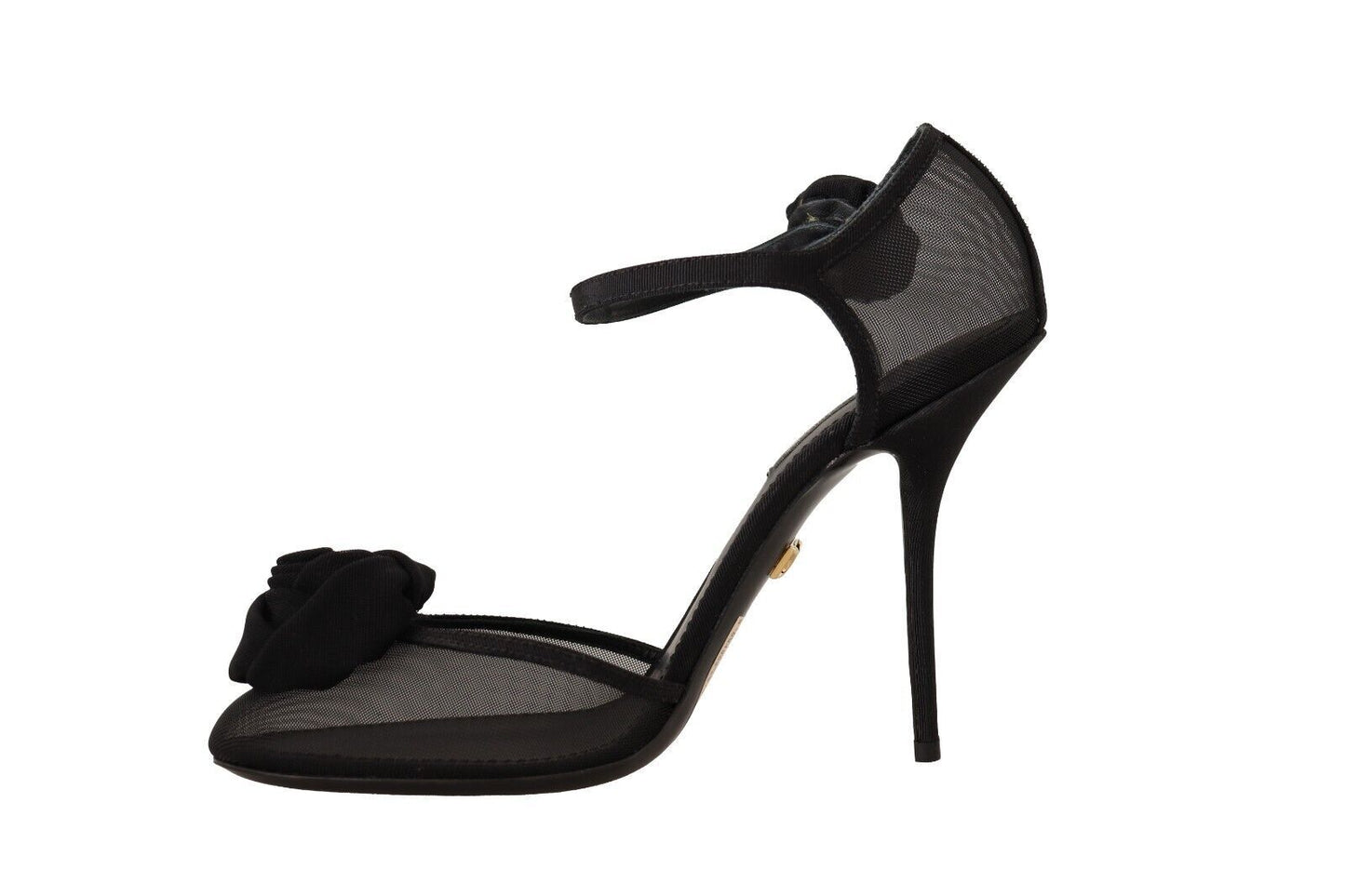 Schwarz Mesh Knöchelriemen High Heels Pumps Schuhe