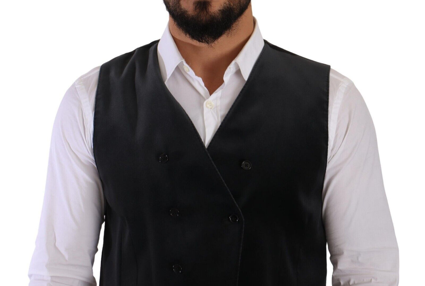 Grauer Samt Baumwolle Slim Fit Weste Weste