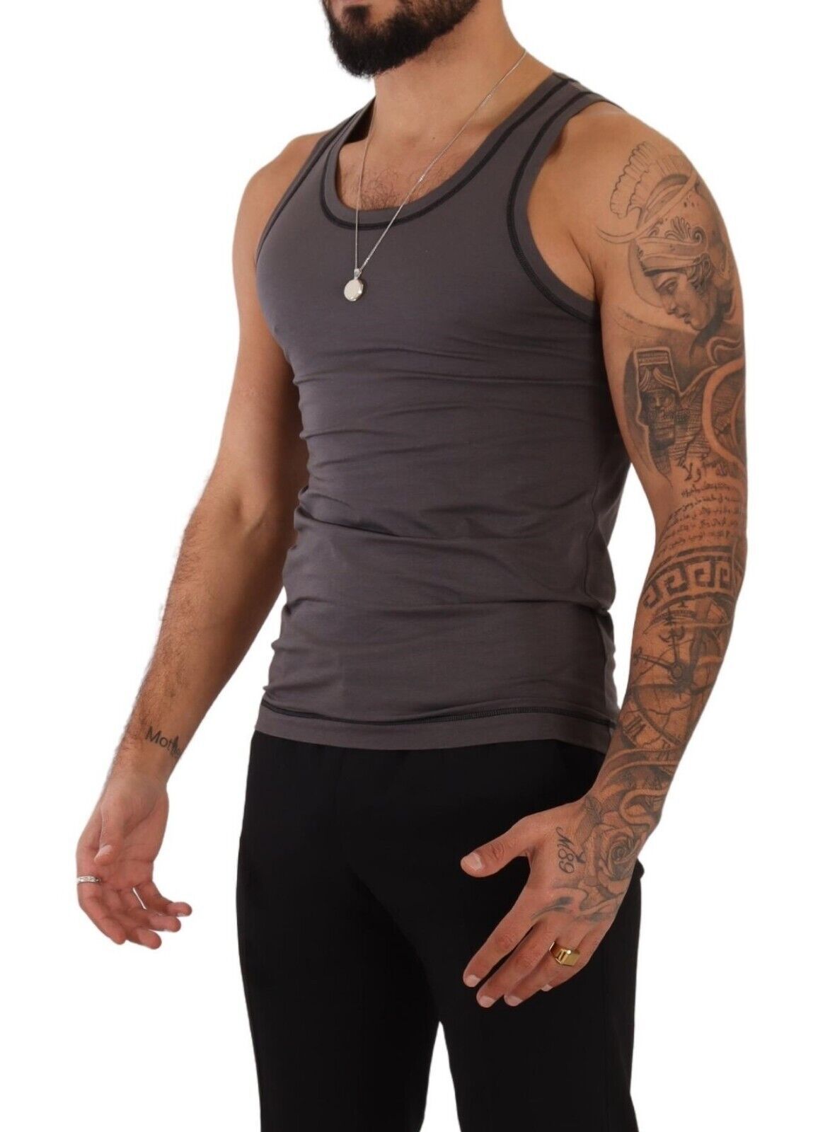 Graues ärmelloses Baumwoll-Tank-Top T-Shirt Unterwäsche