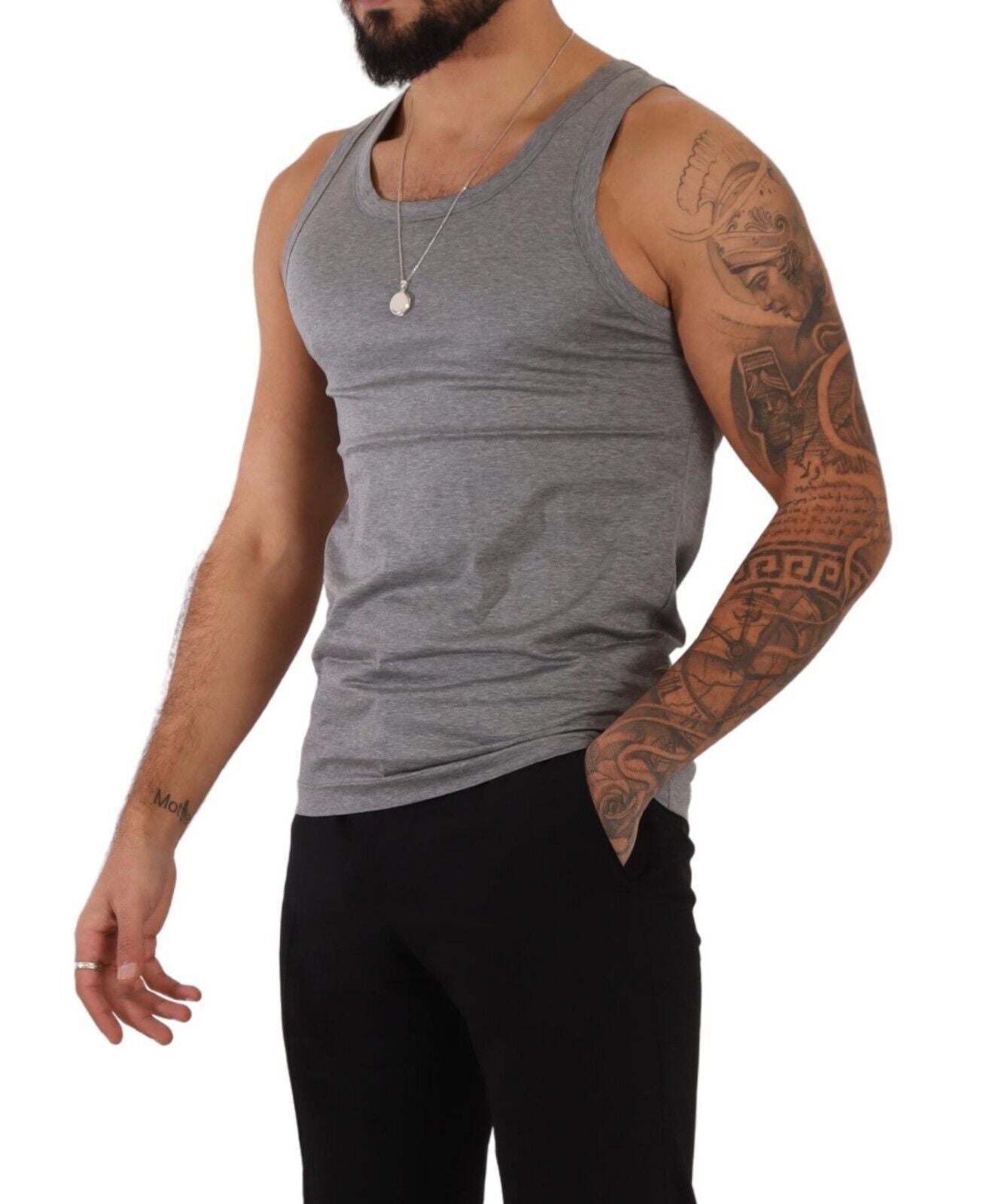 Graues ärmelloses Baumwoll-Tank-Top T-Shirt Unterwäsche