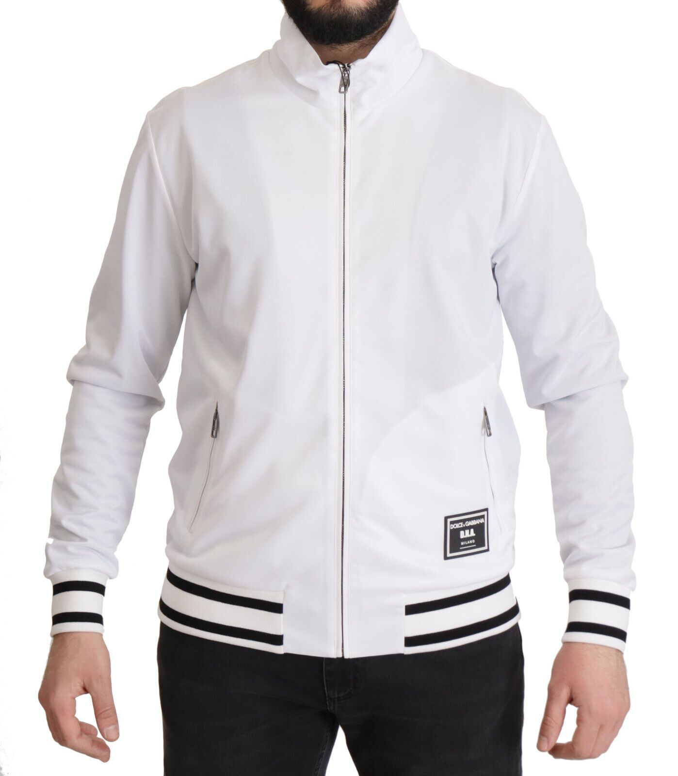Weißer DG D.N.A. Zipper Stretch Pullover