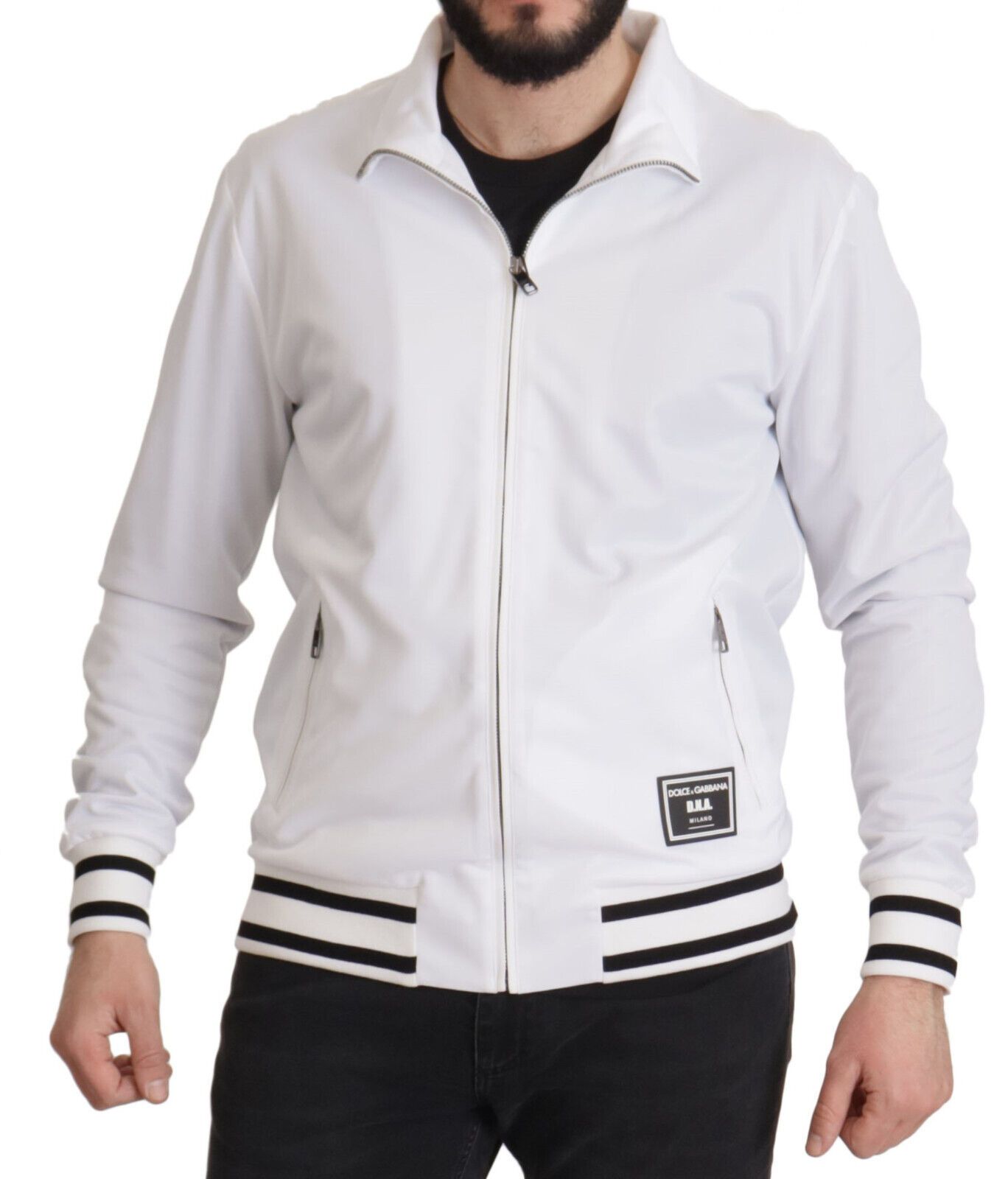 Weißer DG D.N.A. Zipper Stretch Pullover