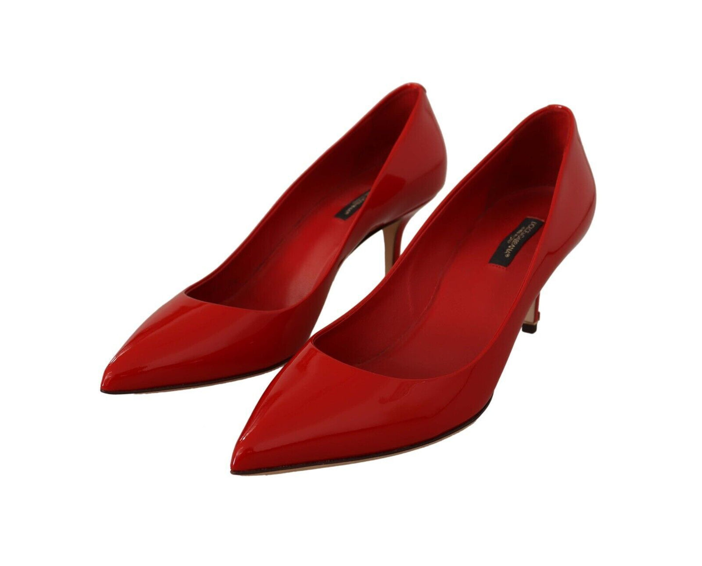 Rote Kitten Heels Pumps Lackleder Schuhe