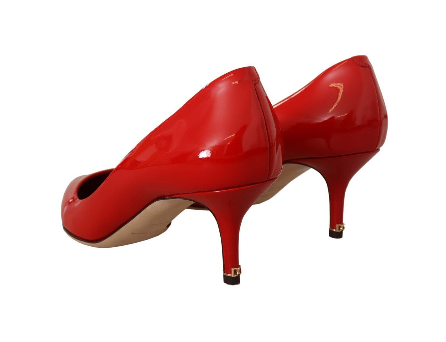 Rote Kitten Heels Pumps Lackleder Schuhe