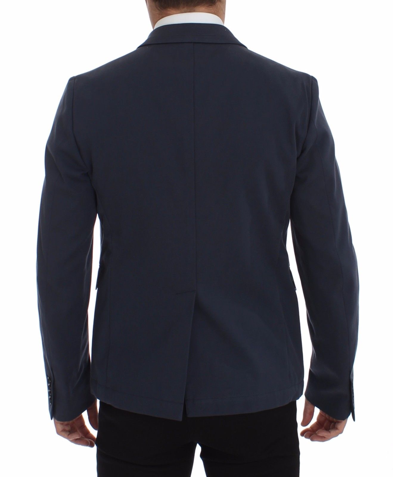 Blauer Baumwoll-Stretch-Blazer