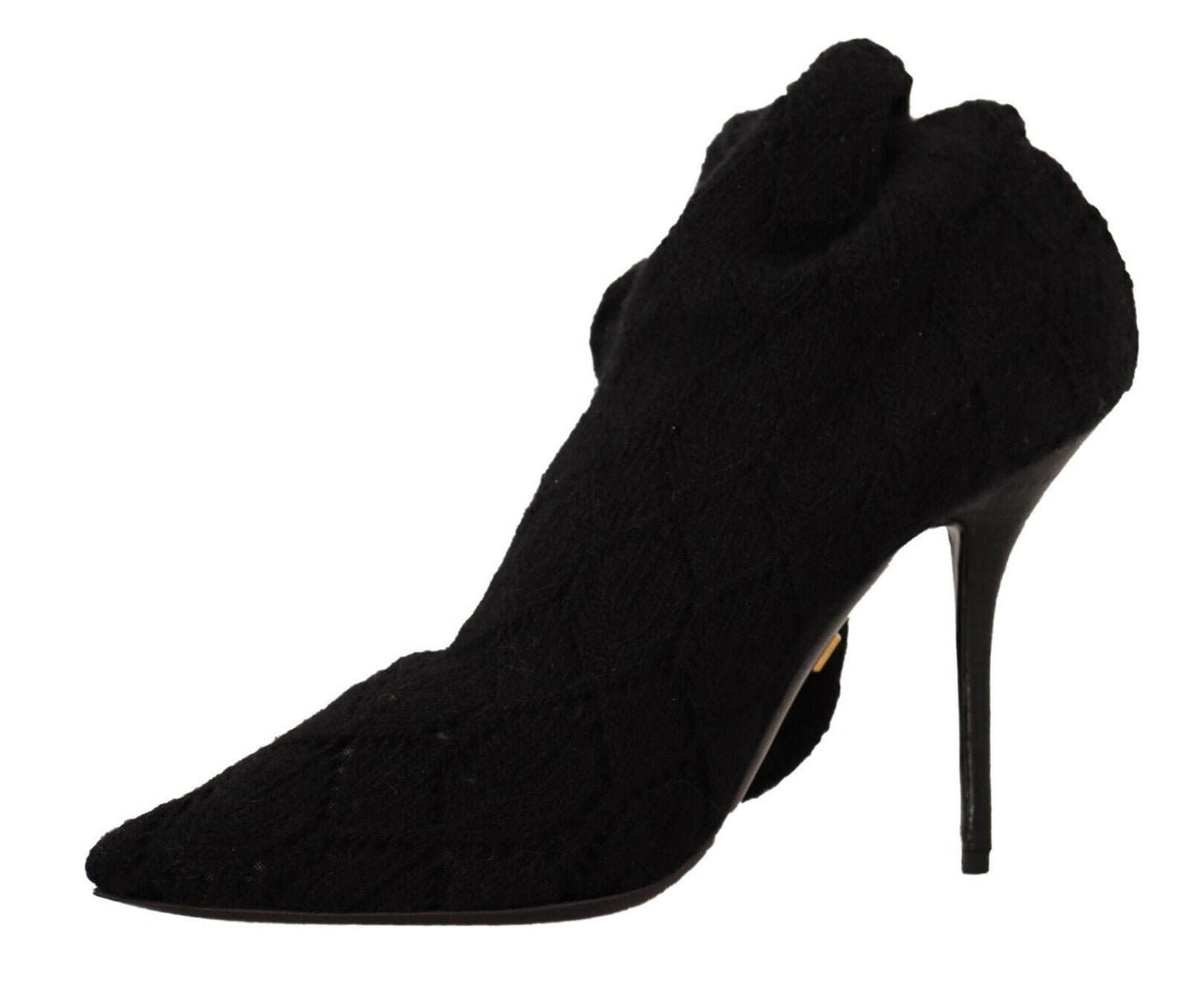 Schwarze Stretch-Socken Kniestrümpfe Schuhe
