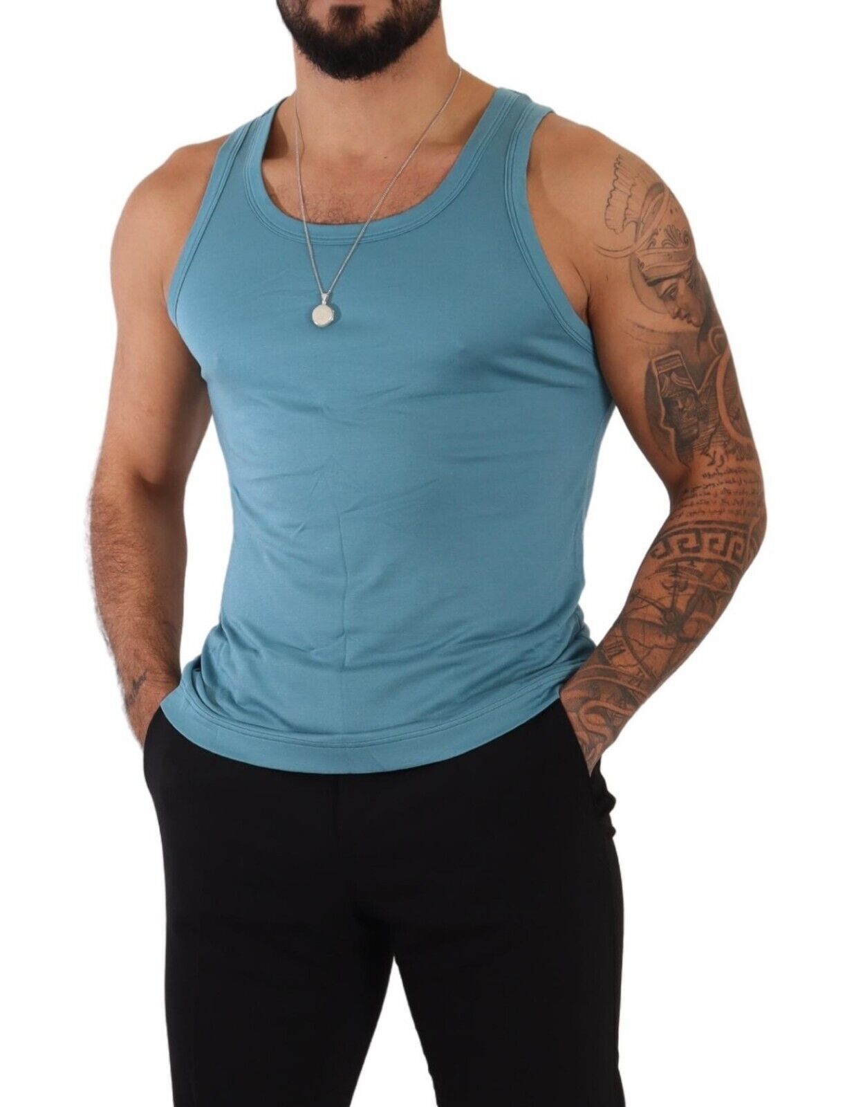 Blaues Modal ärmelloses Tank-Top T-Shirt Unterwäsche
