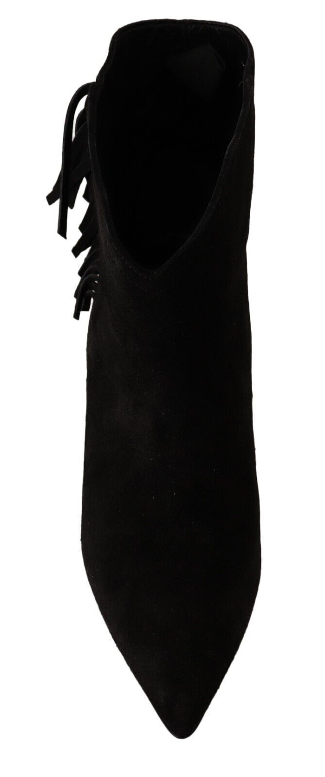 Schwarz Wildleder Leder Frauen Stiefeletten Fransen Schuhe
