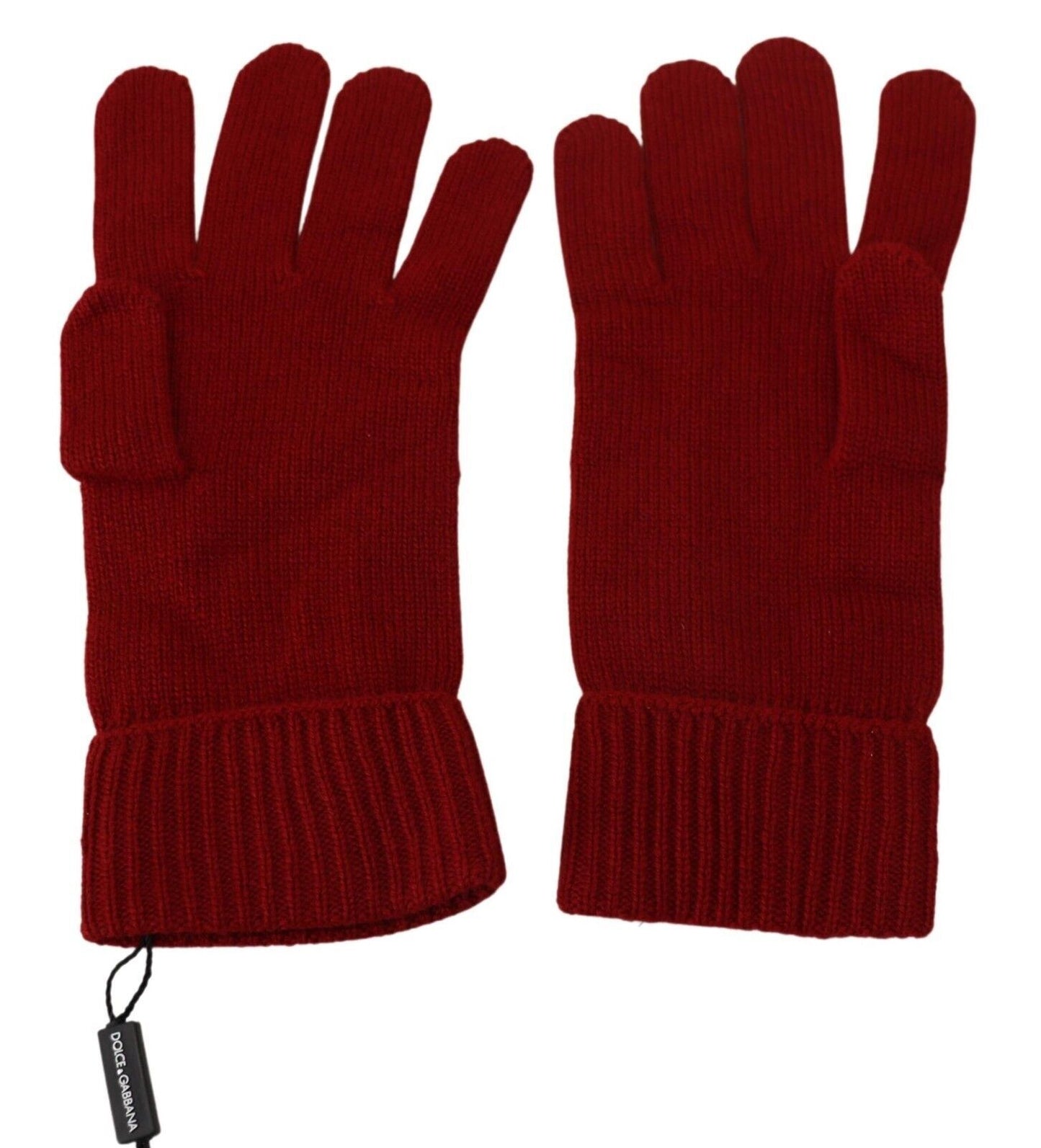 Rote 100% Kaschmir Strickhandschuhe Mitten Herrenhandschuhe