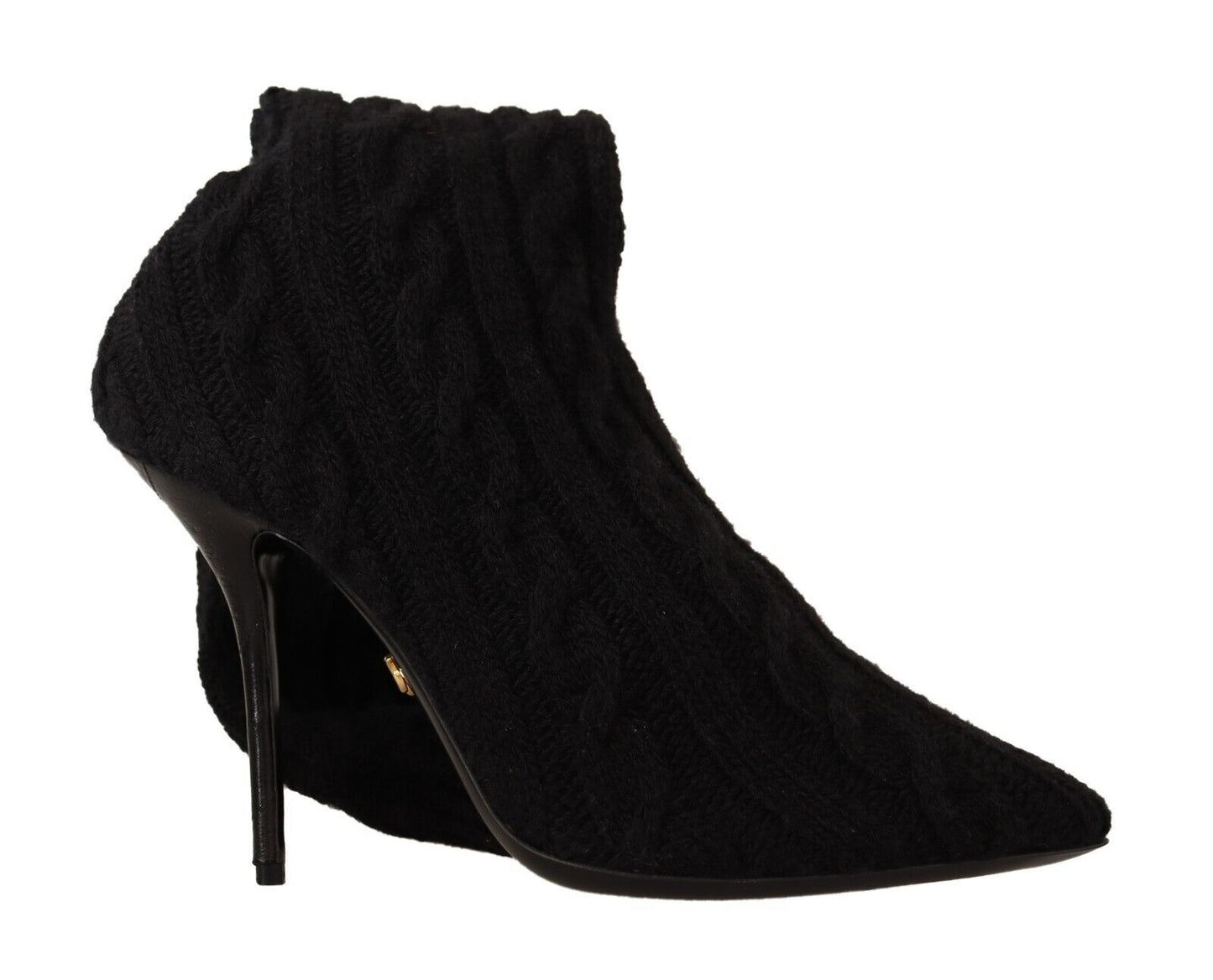 Schwarze Stretch-Socken Kniestrümpfe Schuhe