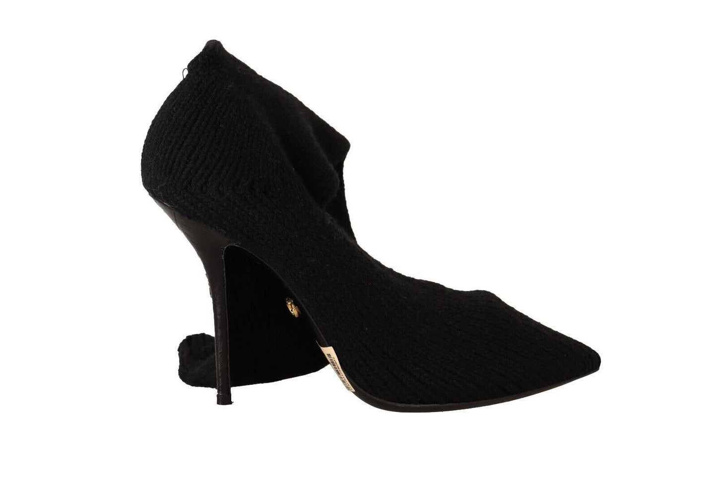 Schwarze Stretch-Socken Kniestrümpfe Schuhe