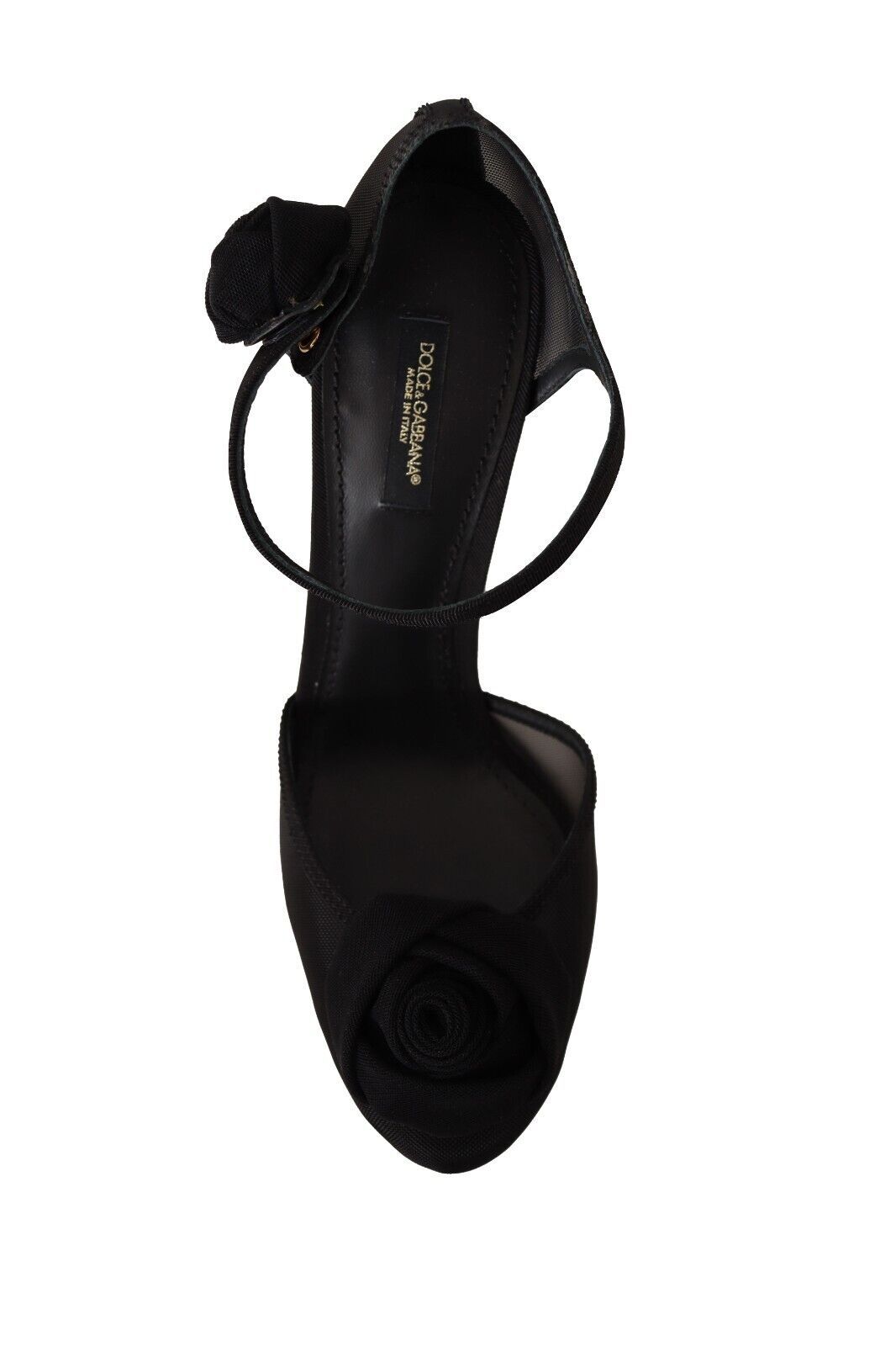 Schwarz Mesh Knöchelriemen High Heels Pumps Schuhe
