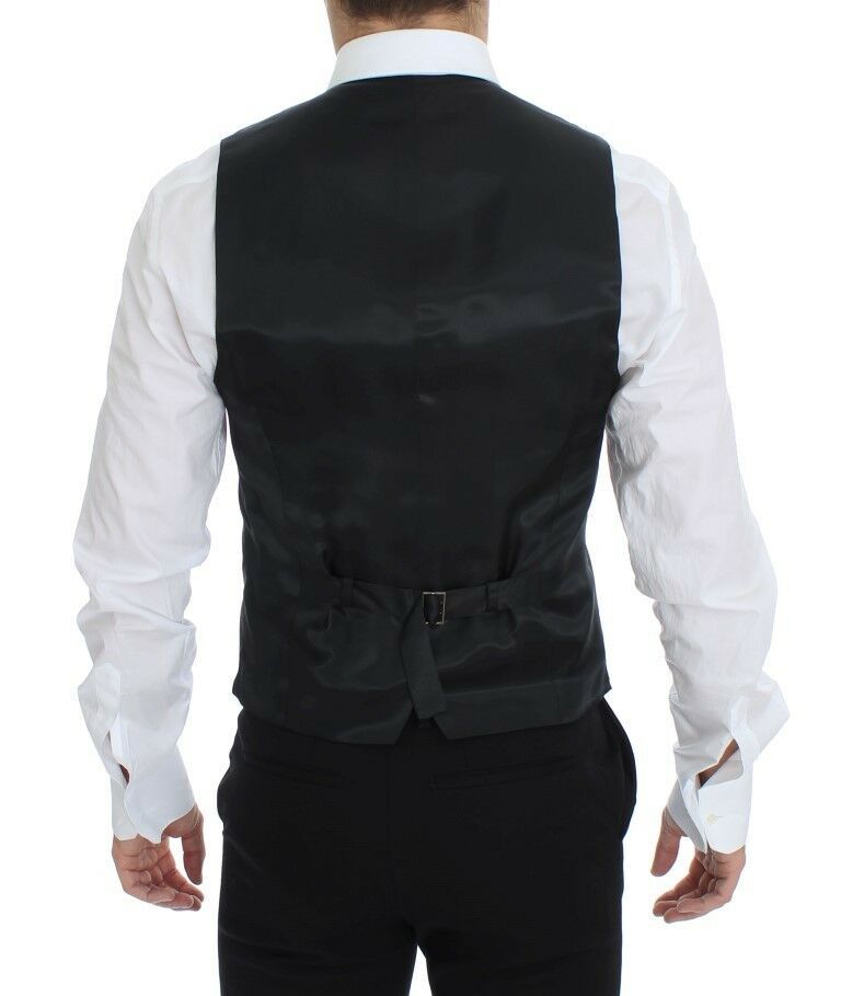 Graues Woll-Stretch-Kleid Blazer-Weste