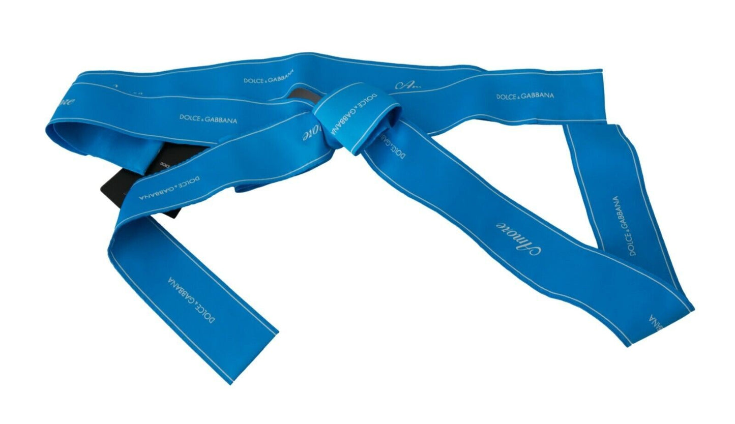 Blaues Taillenband Breiter Schleifengürtel