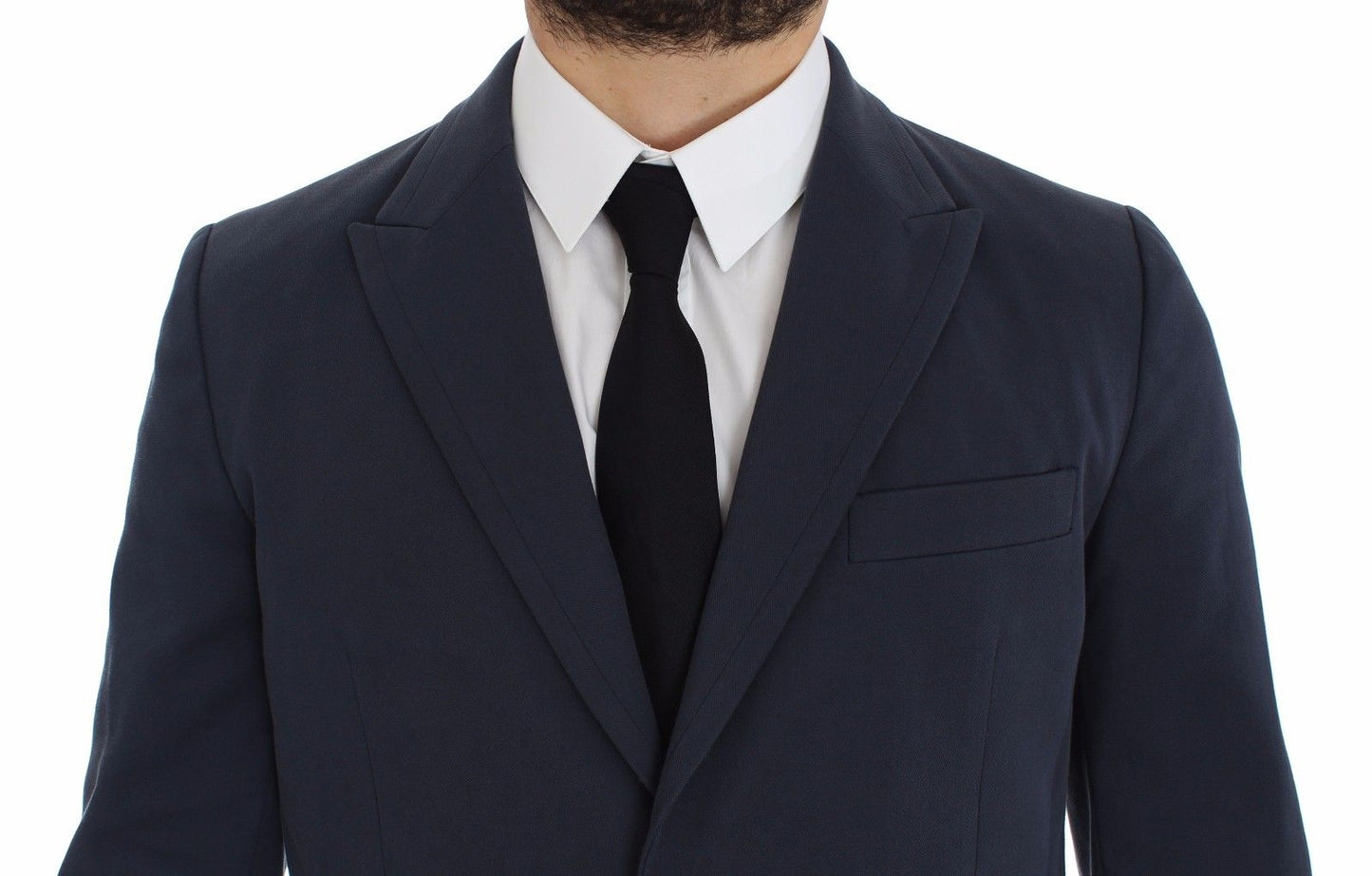 Blauer Baumwoll-Stretch-Blazer
