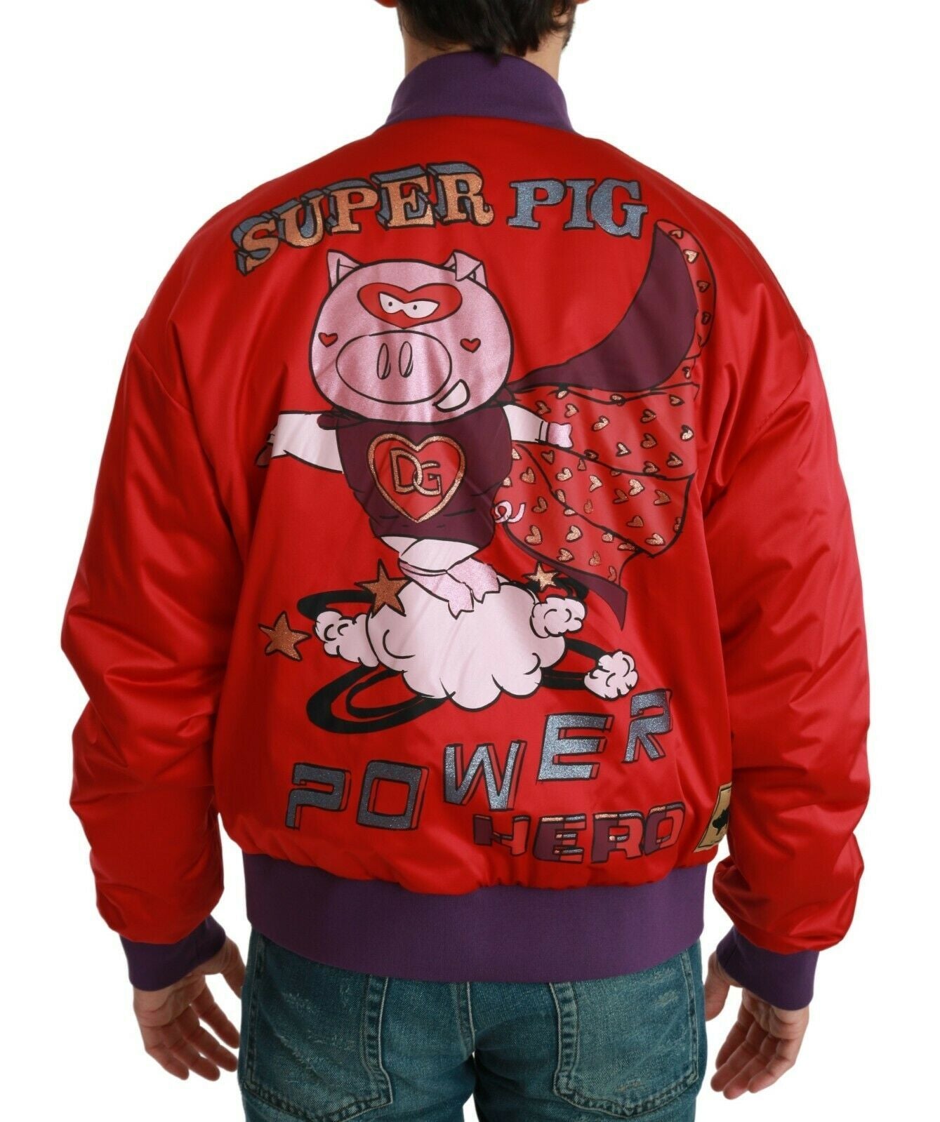 Rote YEAR OF THE PIG Bomberjacke