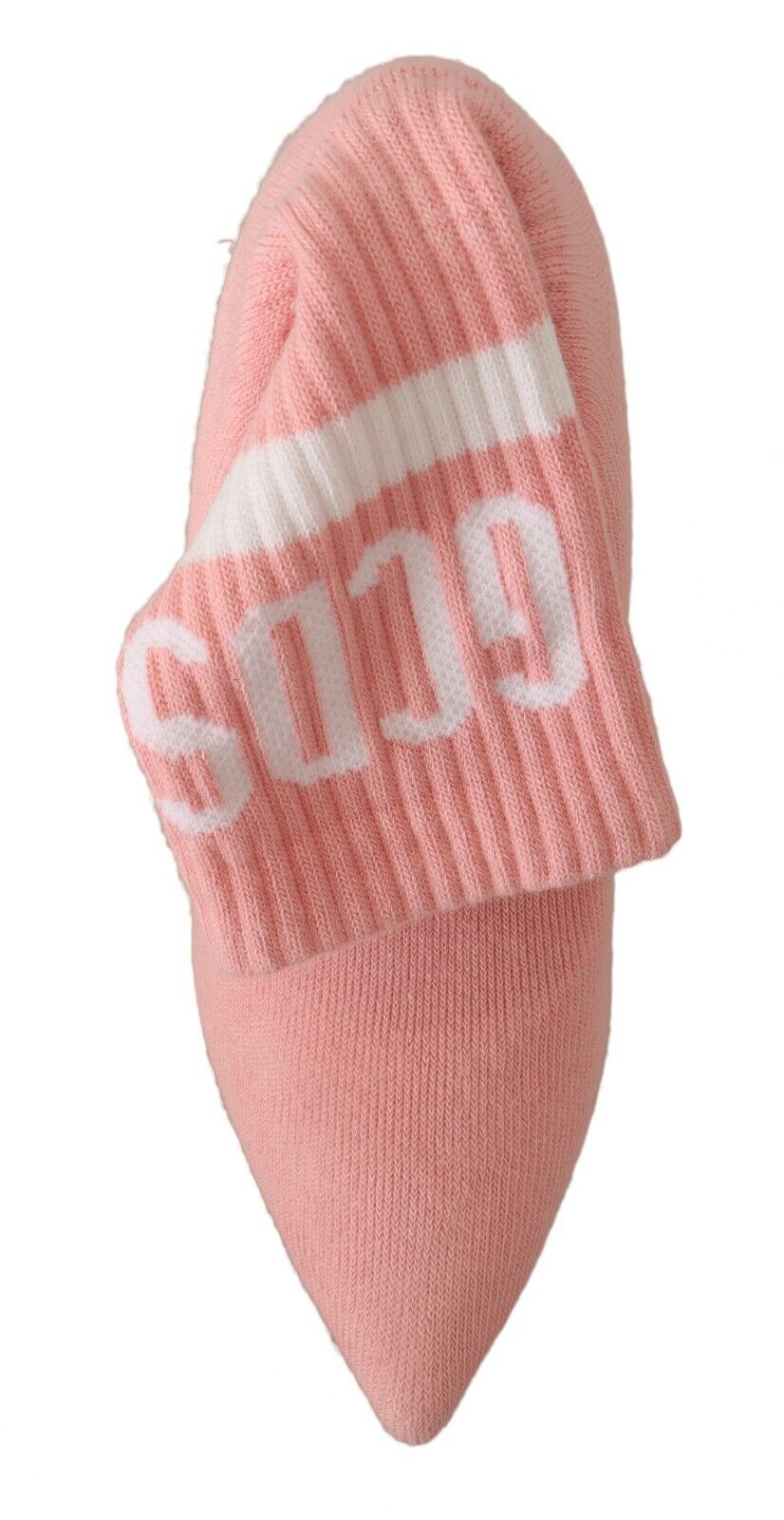 Rosa Wildleder Logo Socken Block Heel Stiefelette Schuhe
