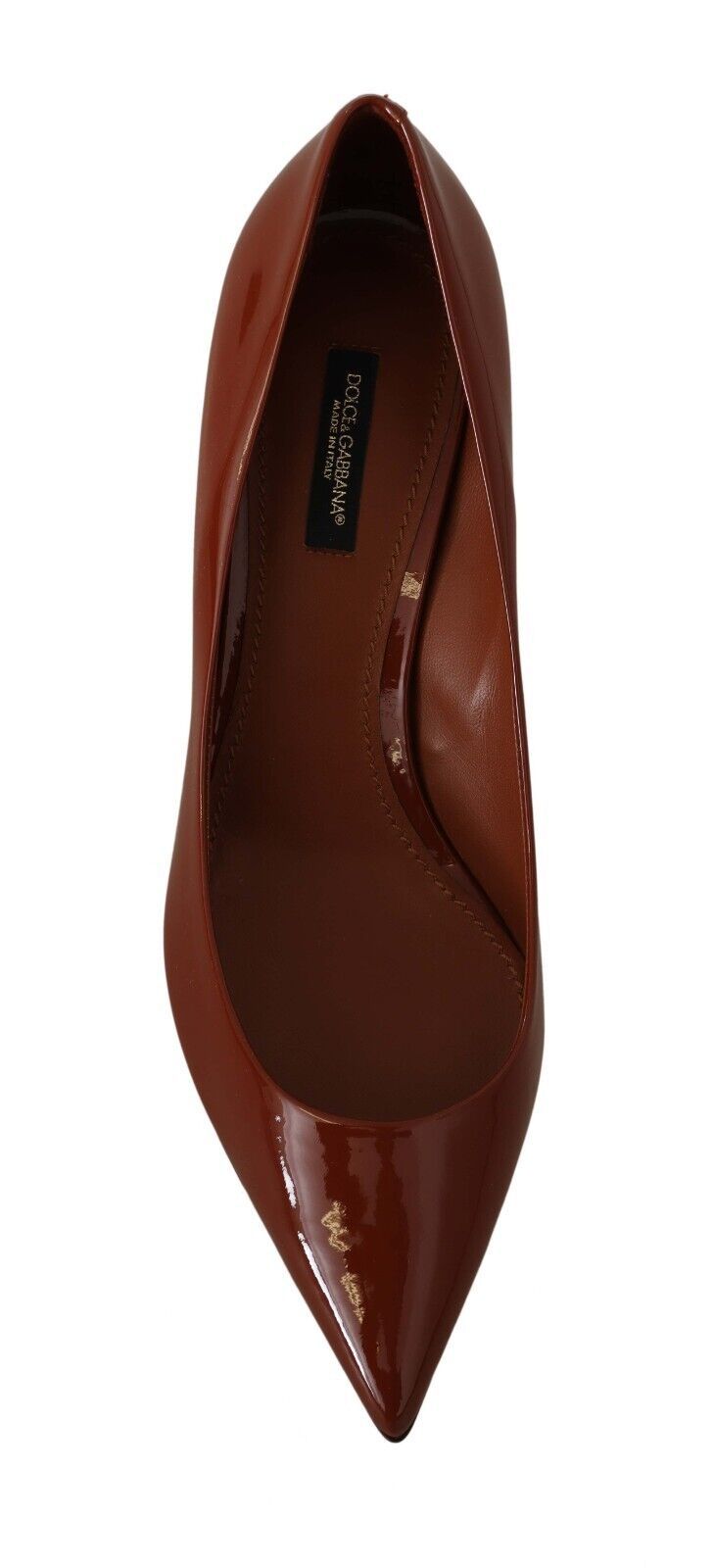 Braun Kitten Heels Pumps Lackleder Schuhe