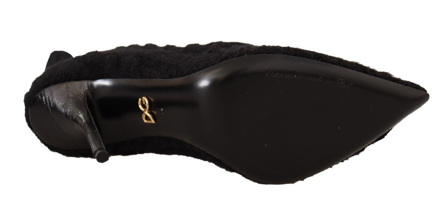Schwarze Stretch-Socken Kniestrümpfe Schuhe