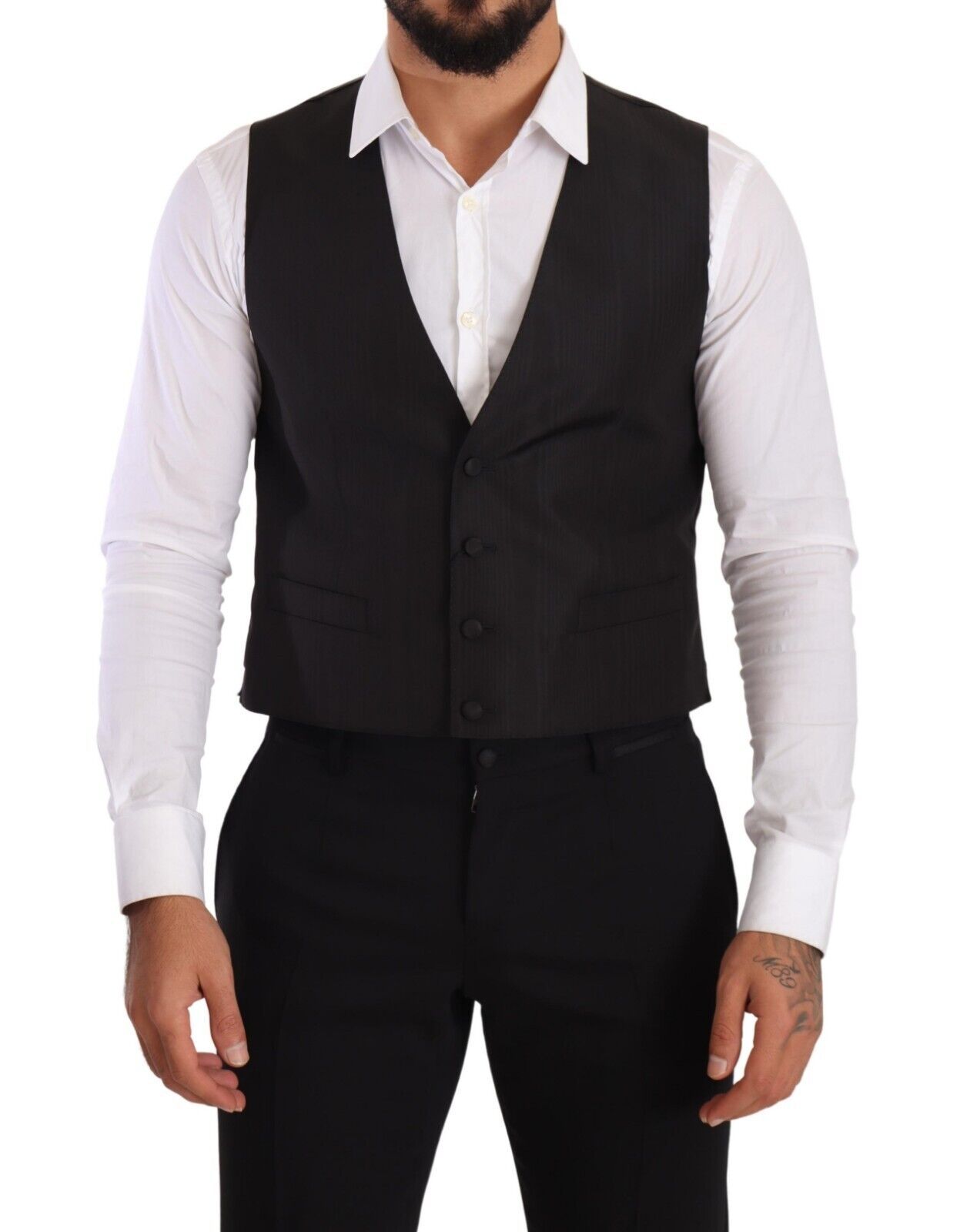 Graue Seidenweste Slim Fit Weste Formal Vest