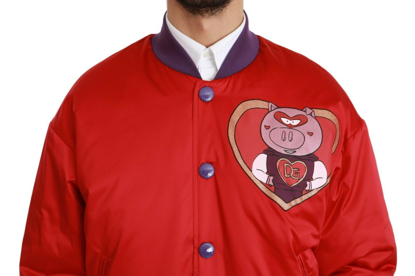 Rote YEAR OF THE PIG Bomberjacke