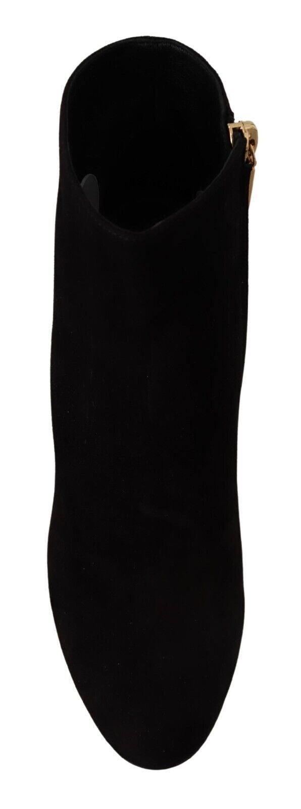 Schwarz Wildleder Leder Crystal Heels Stiefel Schuhe