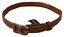 Braunes gewebtes Leder DG Logo Metallschnalle